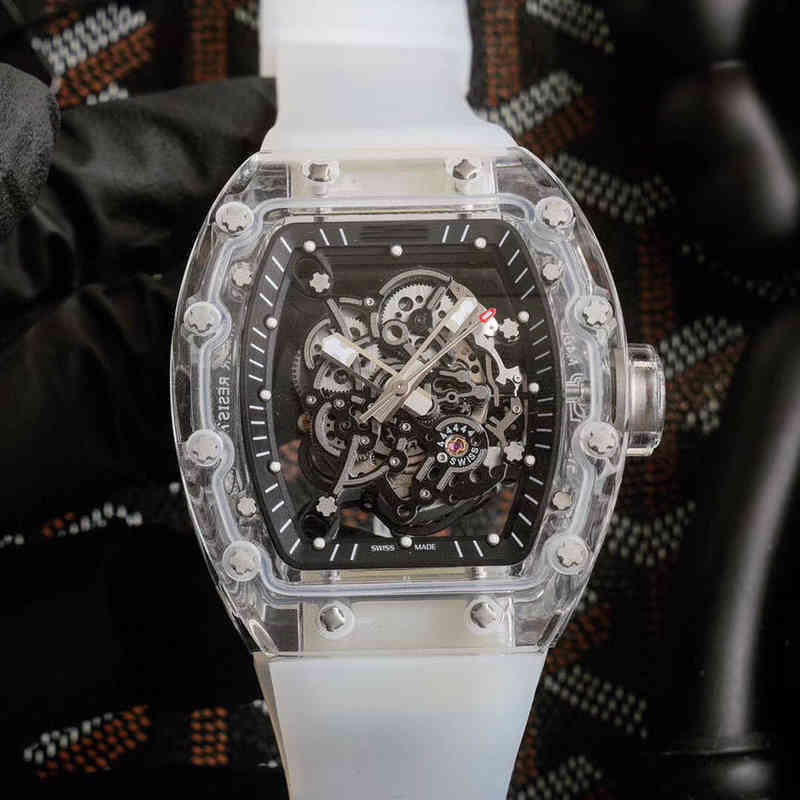 

uxury watch Date the Most Hollowed Out Design of Milles Glass Transparent Series Watches, Black
