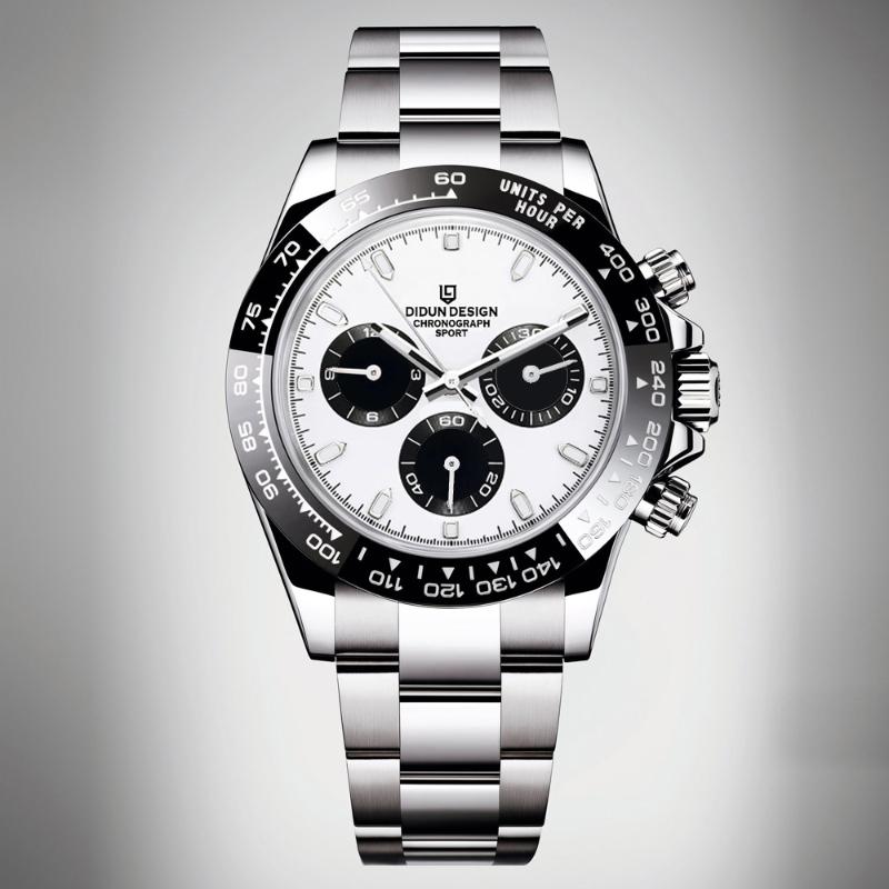 

Wristwatches DIDUN 2022 Watch Men Top AUTOMATIC Ceramic Face Male Watches Chronograph Clock Shockproof Waterproof Wristwatch, Auto-dt-swh