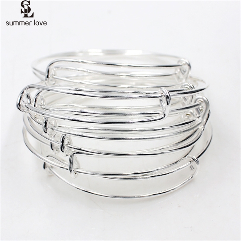 

Diameter 58cm5cm Children Wire Bangles Cable Expandable Bracelet For Charms Fashion Diy Jewelry Accessory pulseras 220716