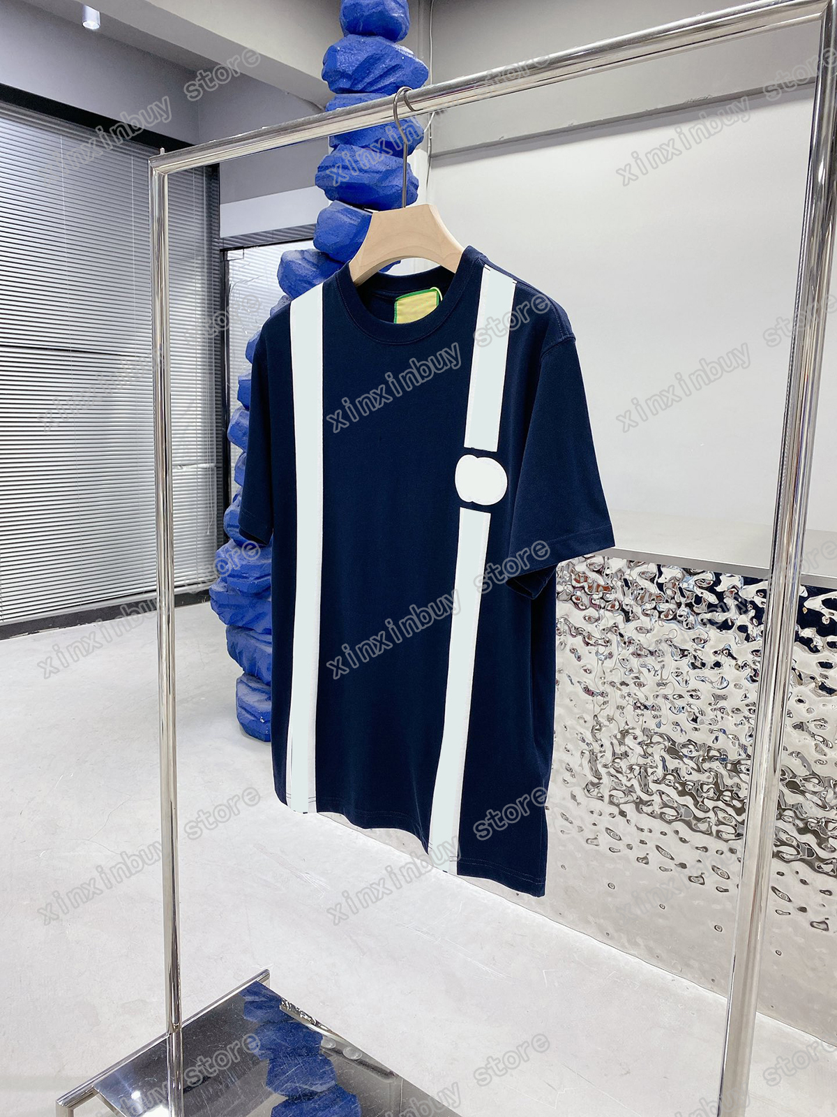 

22ss Men Women Designers T Shirts tee stripe California sun sea letter print short sleeve Man Crew Neck Fashion Streetwear blue XS-L