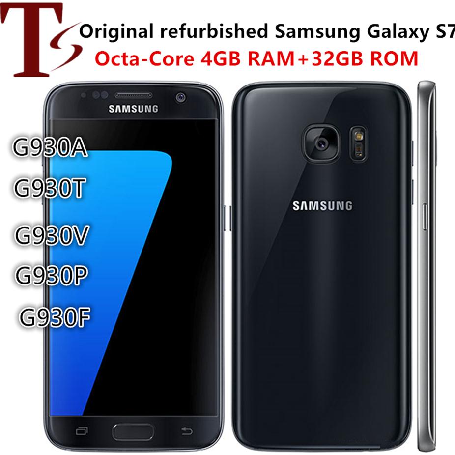

Samsung Galaxy S7 G930F G930A G930V Unlocked Mobile Phones 5 1 32GB ROM 12MP Quad Core NFC Fingerprint 4G LTE Android Smartp2778, Silver