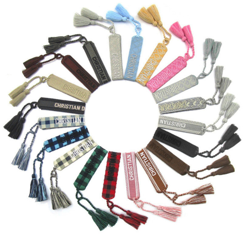 

Fashion Brand Bracelet Adjustable Woven Friendship Luxury Bangles for Women Men Designers Vintage Braided Embroidery Tassel Bracelets Jewelry Code 115-133 I7s3