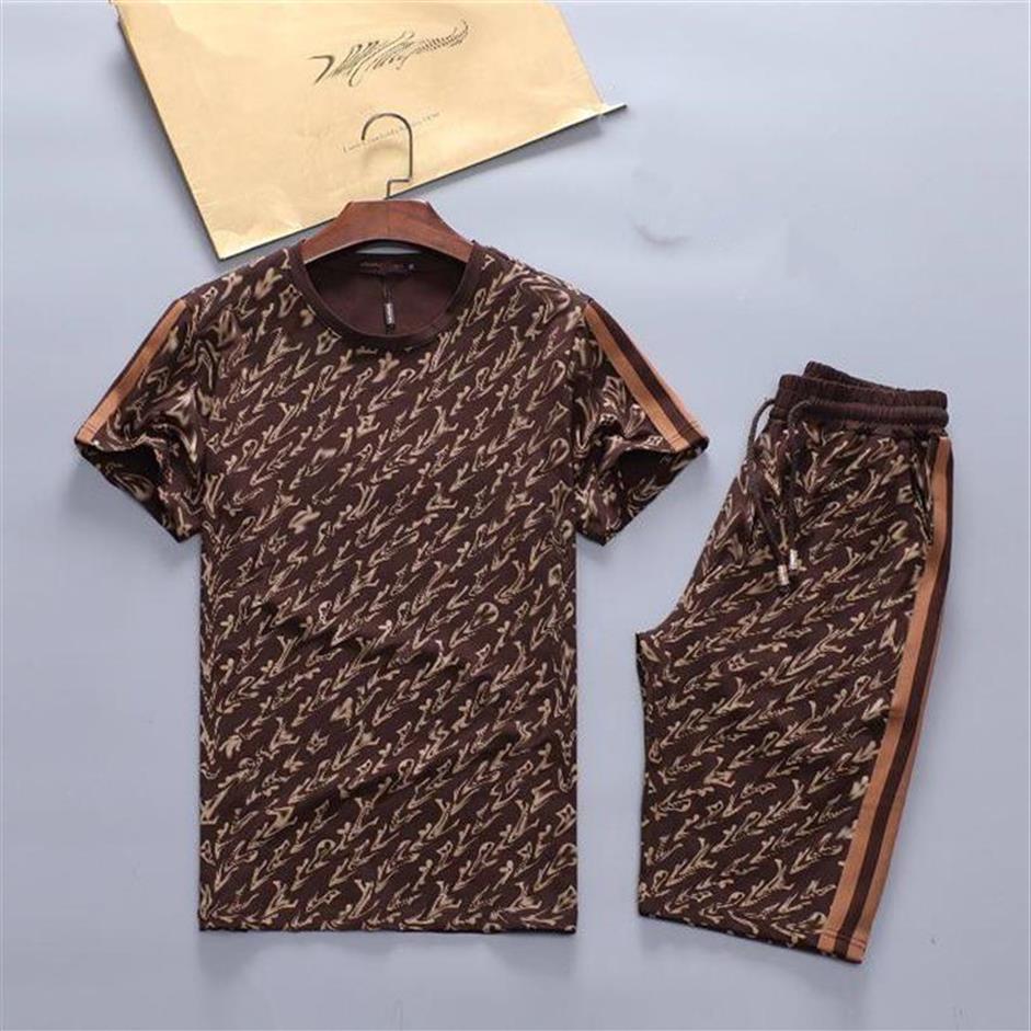 

Summer Men's Tracksuits men's designer sportswear fashion T-shirt + shorts style shirt shorts suit hip-hop sweatshirt Co262F