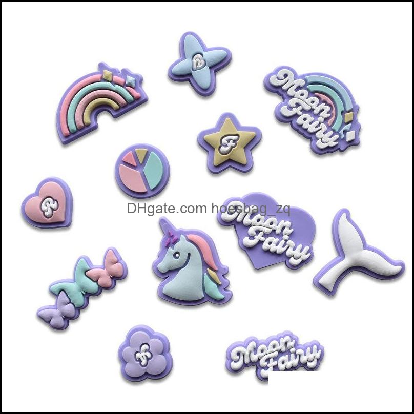 

Shoe Parts Accessories Shoes Pvc Moon Family Decoration Charm Buckle Jibitz For Croc Charms Clog Buttons Decor Drop Delivery 2021 Hmqps