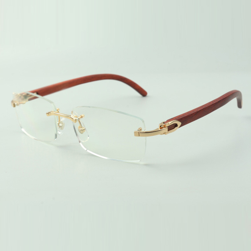 

Plain glasses frame 3524012 with original wooden legs and 56mm lenses for unisex