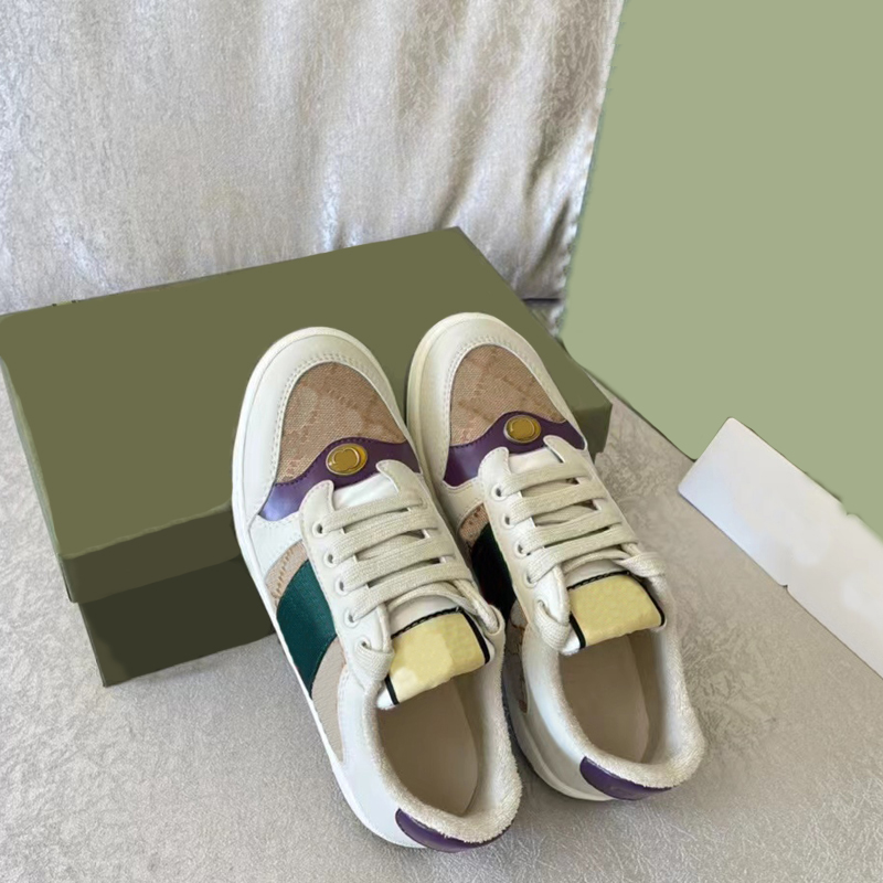 

Top quality designer shoes Casual Shoes Fashion Retro Dirty Shoe Classic Couple Shoes Leather Sneakers Men's Women's Sneaker with Box Size 35-44, Vip