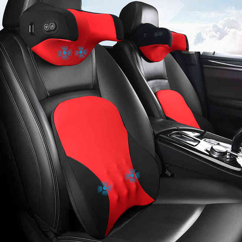

DOKIA Car Neck Massage Pillow Professional Lumbar Support Cushion Auto Seat Travel Head Waist Support Car Headrest Back Pillow H220422