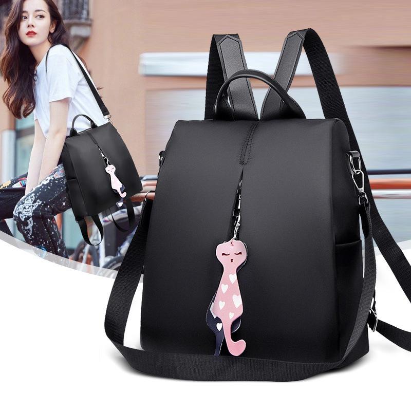 

Backpack Fashion Women Oxford Cloth Shoulder Bags Anti-theft School For Teenage Girls Light Ladies Travel, Black