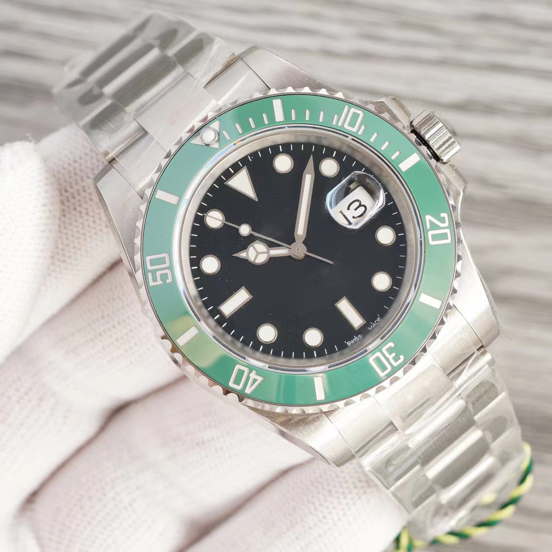 

Mens Watches Mechanical Designer Watch Sapphire Glass Glide lock ceramic bezel Luminous, Carton