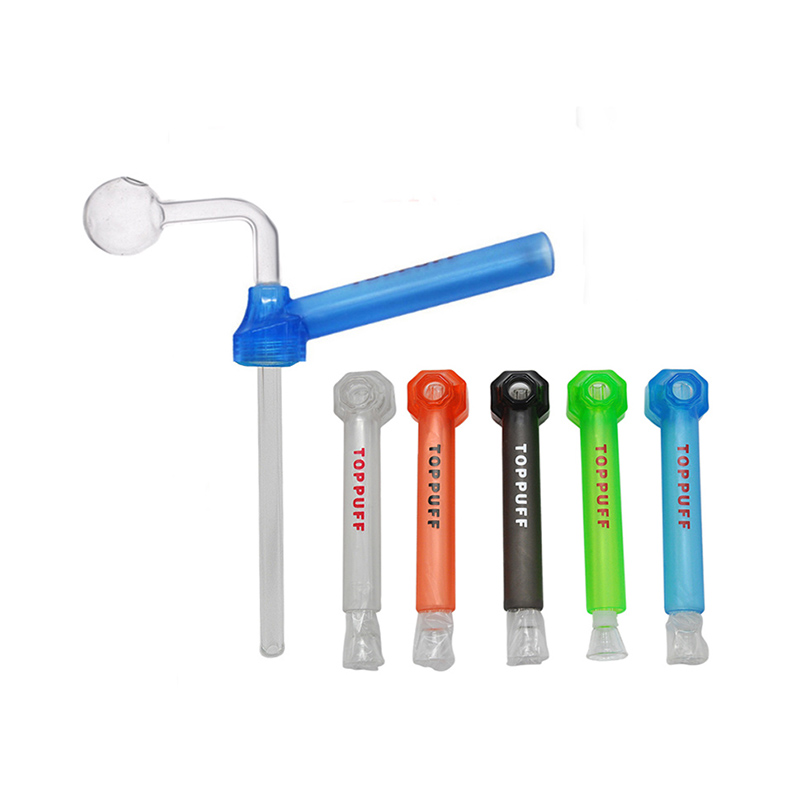 

New Arrival TOPPUFF Top Puff Acrylic Bong Portable Screw-On Water Pipe Hand DIY Smoking Pipes Herb Holder Screw on Hookah Accessories