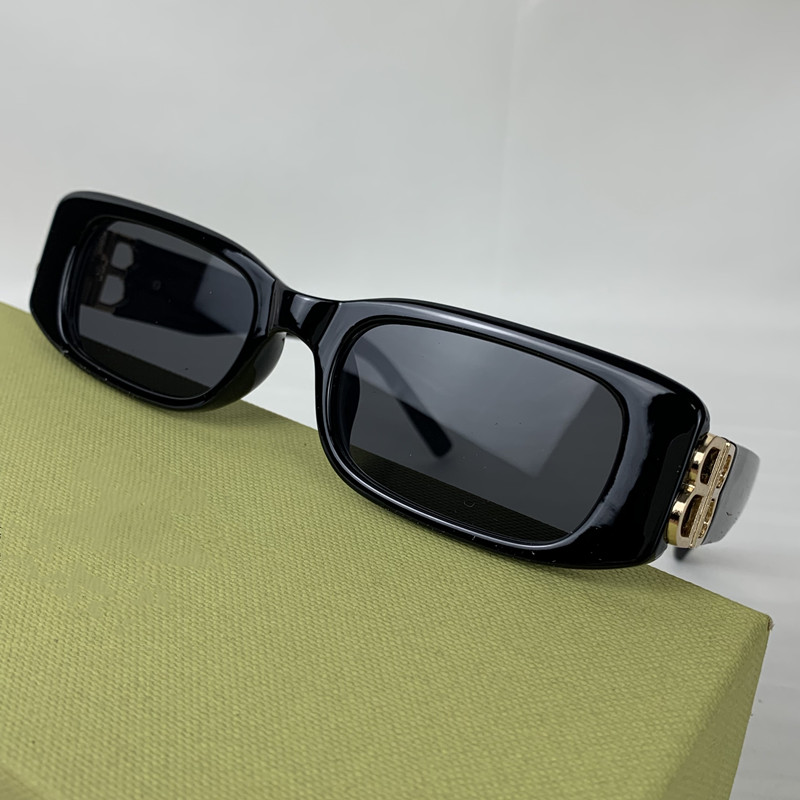 

Sunglasses Fashion Small Rectangle Bb Logo Women Men 2022 Brand Design Ladies Skinny Outdoor Shopping Shade Retro
