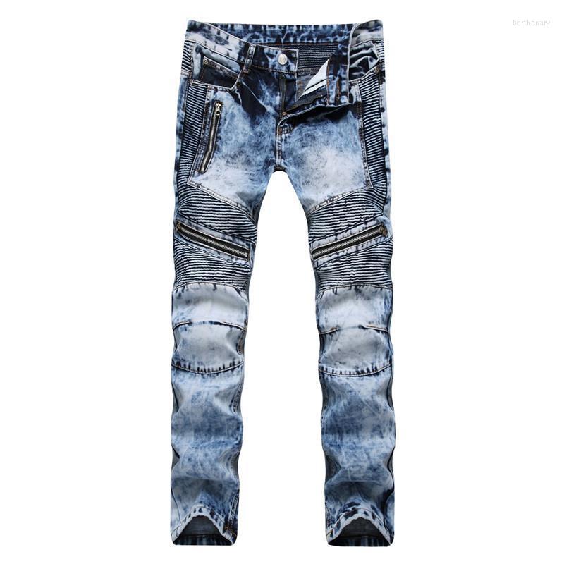 

Men's Jeans Straight Men High Waist Spring Summer Boyfriend Streetwear Regular Cacual Designer Long Denim Pants TrousersMen's Bert22, Blue