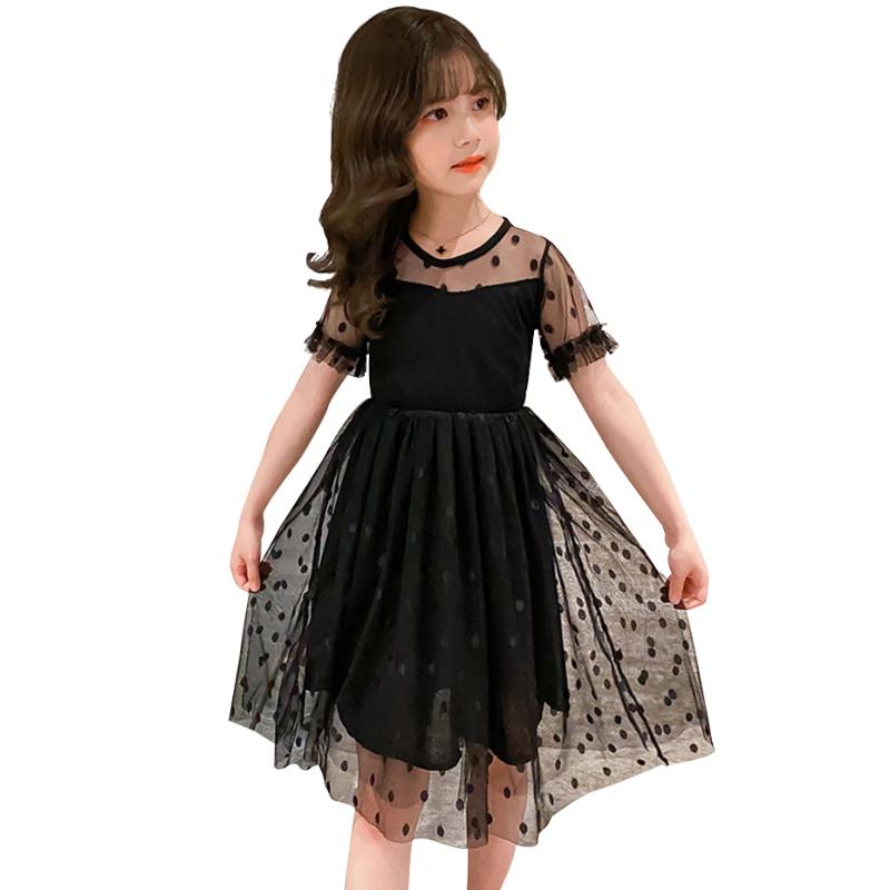 

Girl's Dresses Summer For Girls Dot Mesh Dress Girl O Neck Children Casual Style Teenage Costume 6 8 10 12 14Girl's, 82272