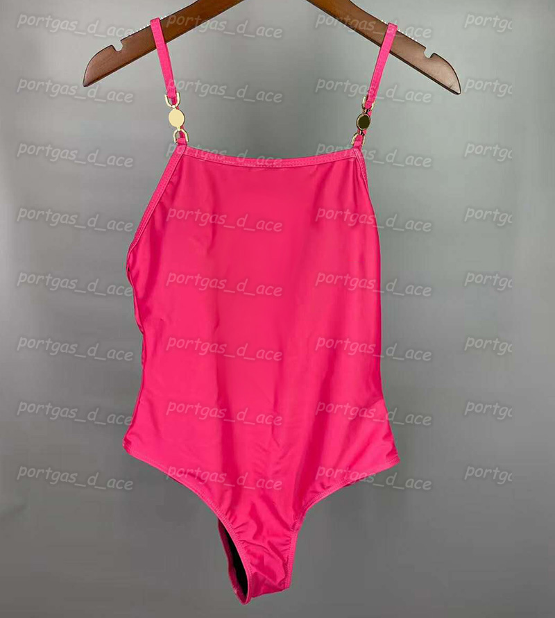 

Luxury Womens Swimsuit Padded One Piece Split Swimwear Sexy Pink Beach Bra Briefs Fashion Holiday Bathing Suit for Women, Split with label #21