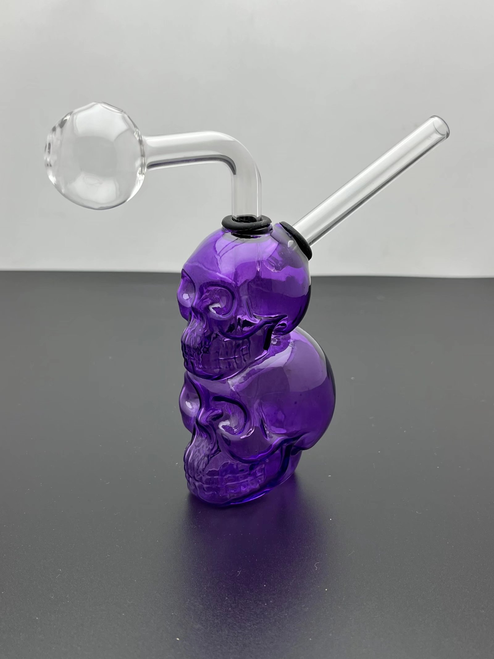 

pipe Hot selling purple skull bone Mini glass hookah