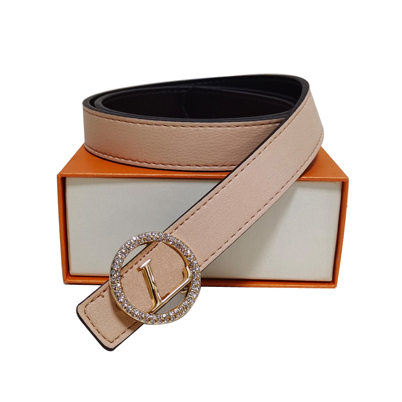 

Designer Belt Women Belts Real leather Fashion Thin Narrow Style Bronze Diamonds Buckle Strap 9 Colors 2.5cm Width With Box, Belt and box