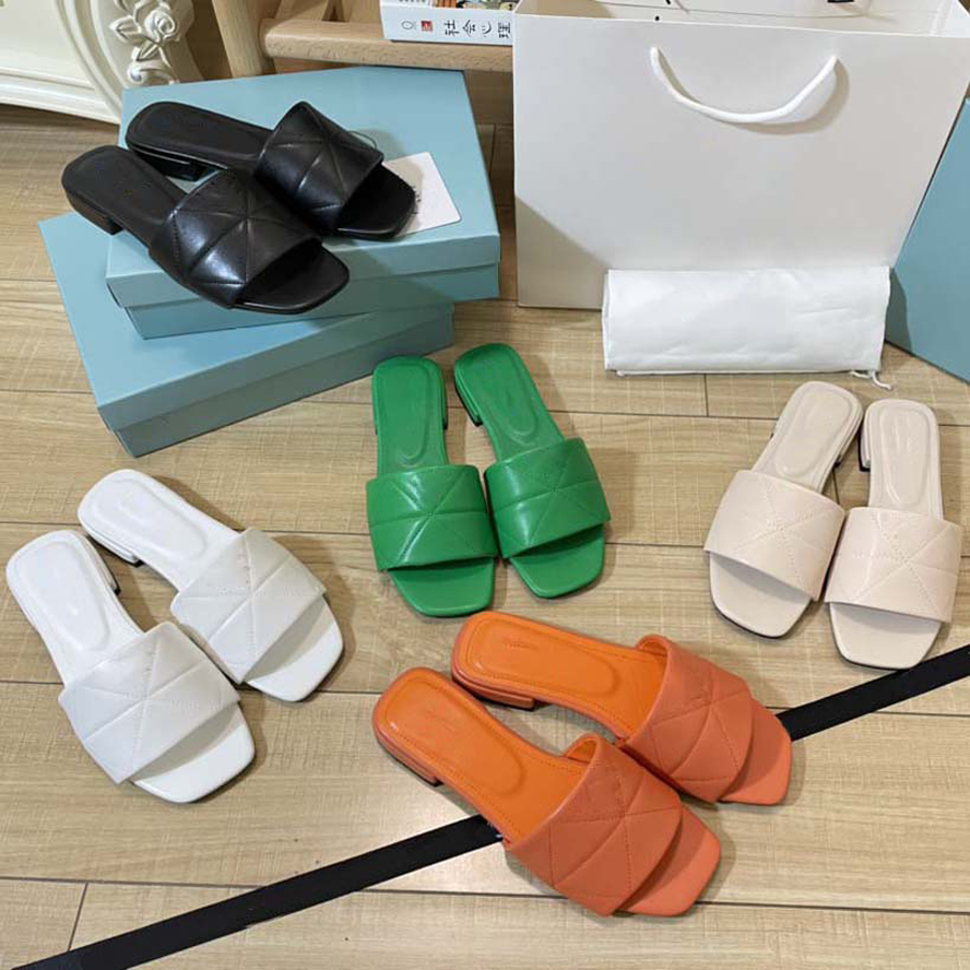 

Woman Sandal Slippers High Quality Beach causal Women Solid Color Embroidery Summer Fashion slipper Flat shoes Slide size 35-40, #7