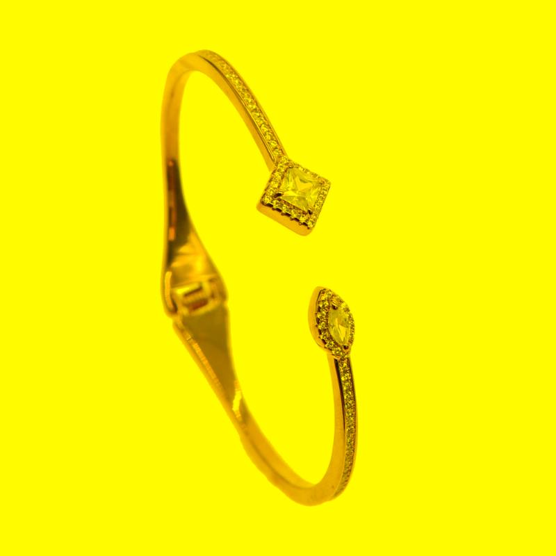 

Link Chain Fashion Ladies Clear Crystal Female Luxury Open Charm Bling Cz Bangle For Lovely Girl Women JewelryLink LinkLink