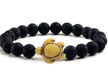 

Fashion Strands Natural Stone volcanic stone green red blue turquoise turtle adjusted Bracelet elastic se3h