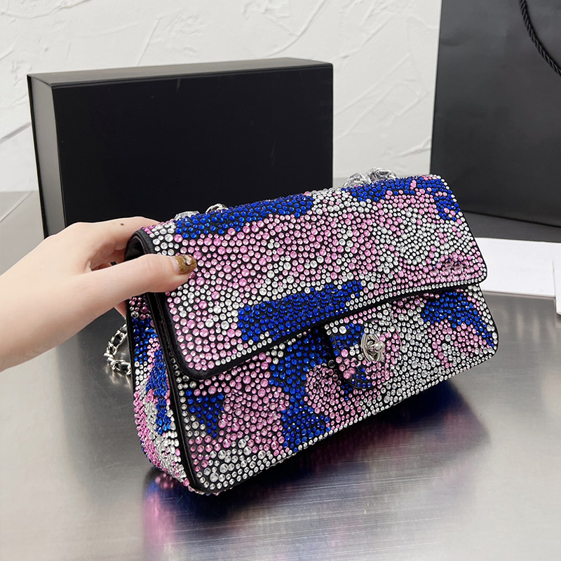 

Crossbody Bags designer bag handbag Women Shoulder Bag Designers wallet Fashion all-match chain inlaid brick purses Handbags Full Diamond, Xj02 25/14cm