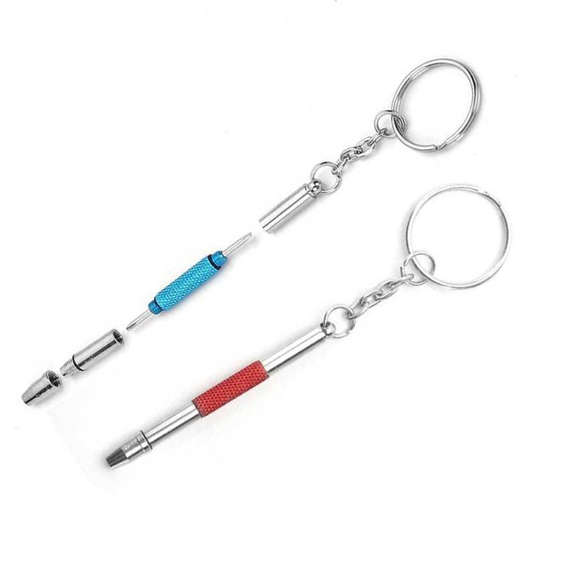 

Hand Tools Screwdriver Four-Purpose Keychain Color Knurled Set Sunglasses Glasses Computer Watch Repair Tool SetHand