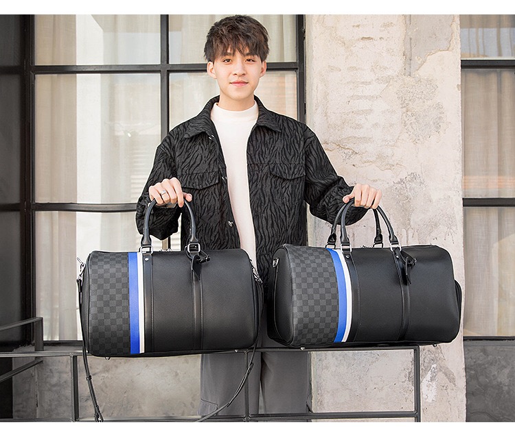 

Designer luxurys gradient fashion travel bag men women duffle leather luggage handbags large capacity sport print wallets for girls boys, As photo