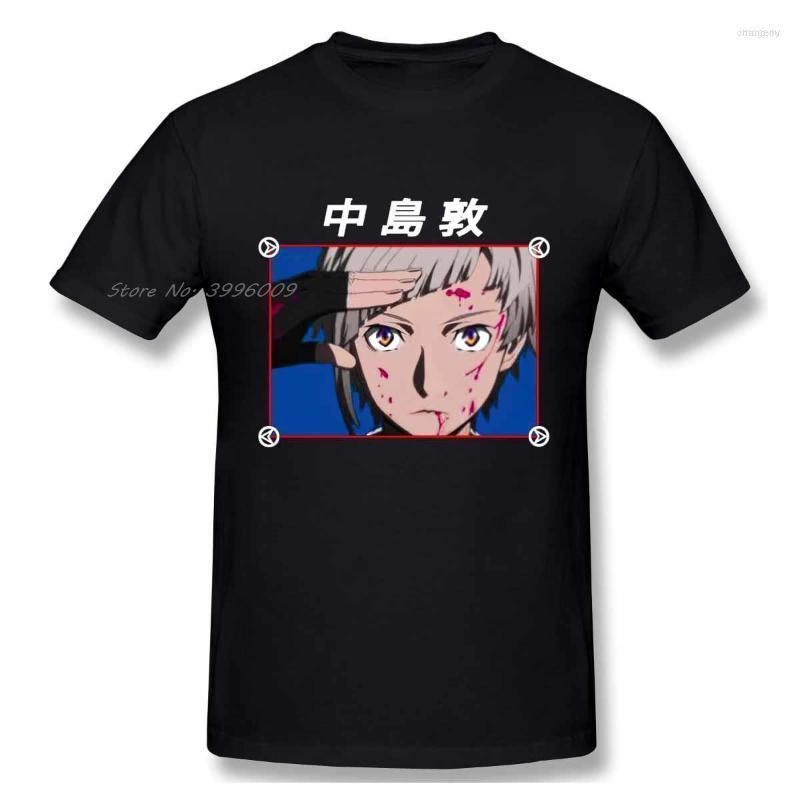 

Men's T-Shirts Atsushi Nakajima Bungou Stray Dogs Japanese Anime T Shirt Oversize Cotton Tshirts Short Sleeve Streetwear Tee Tops Imog22, Black