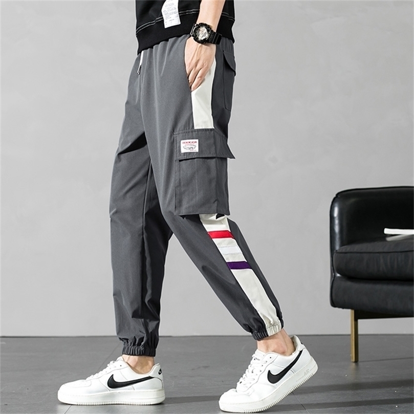 

Sweatpants Harem Brand Streetwear Joggers Fashion Multi-pocket Cargo Pants Men Casual Trousers 201130, Cbd192 black