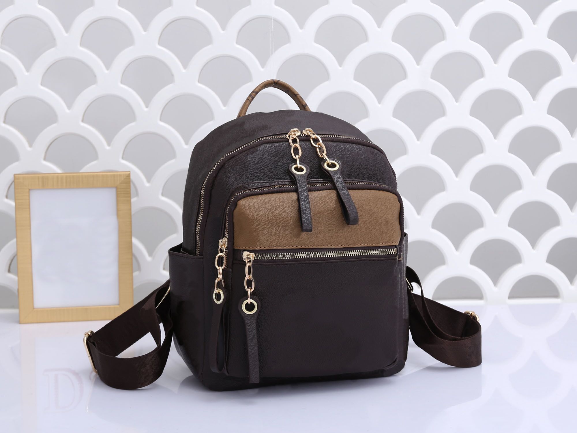 

HH High Quality Fashion Pu Leather backpack Women louiseity viutonity bag School Backpacks Style Spring Lady HandBag Duffle Luggage designer travels Handbag, Add shipping fee