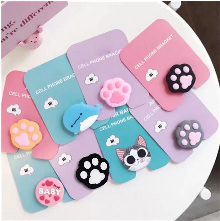 

Cartoon Phone holders Grip Cute Animal Finger Stand Universal Foldable Bracket mount for cell phones, Mixed color