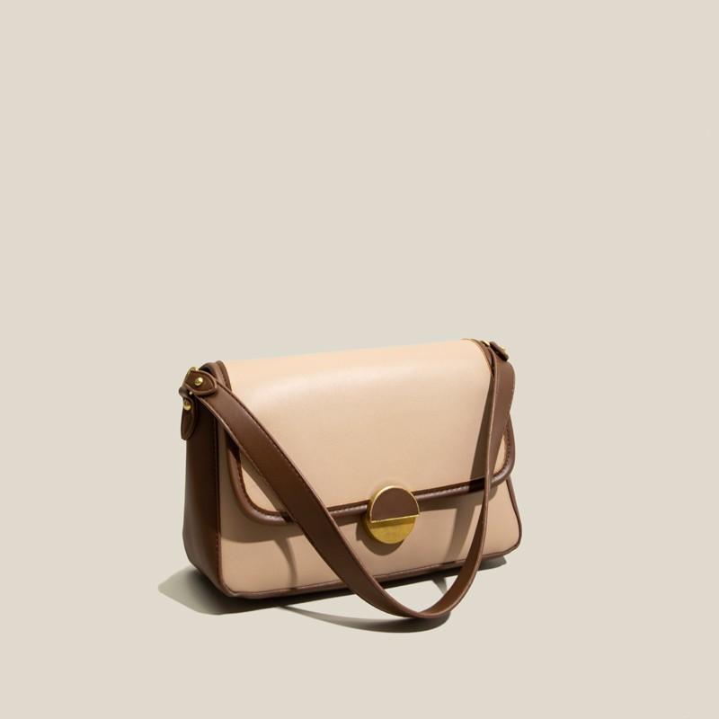 

Duffel Bags Jenny&Dave England Leather Square Bag Ins Blogger Vintage Commuter Armpit Messenger Fashion Simple Shoulder WomenDuffel, Black