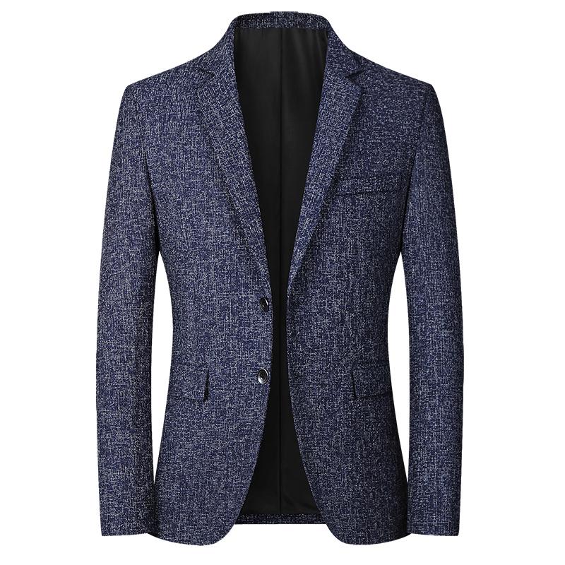

Men's Suits & Blazers Men Blazer Two Buttons Lapel Autumn Winter Woolen Business Casual Suit Jacket Long Sleeve Coat Workwear Plus Size 4XL, Black