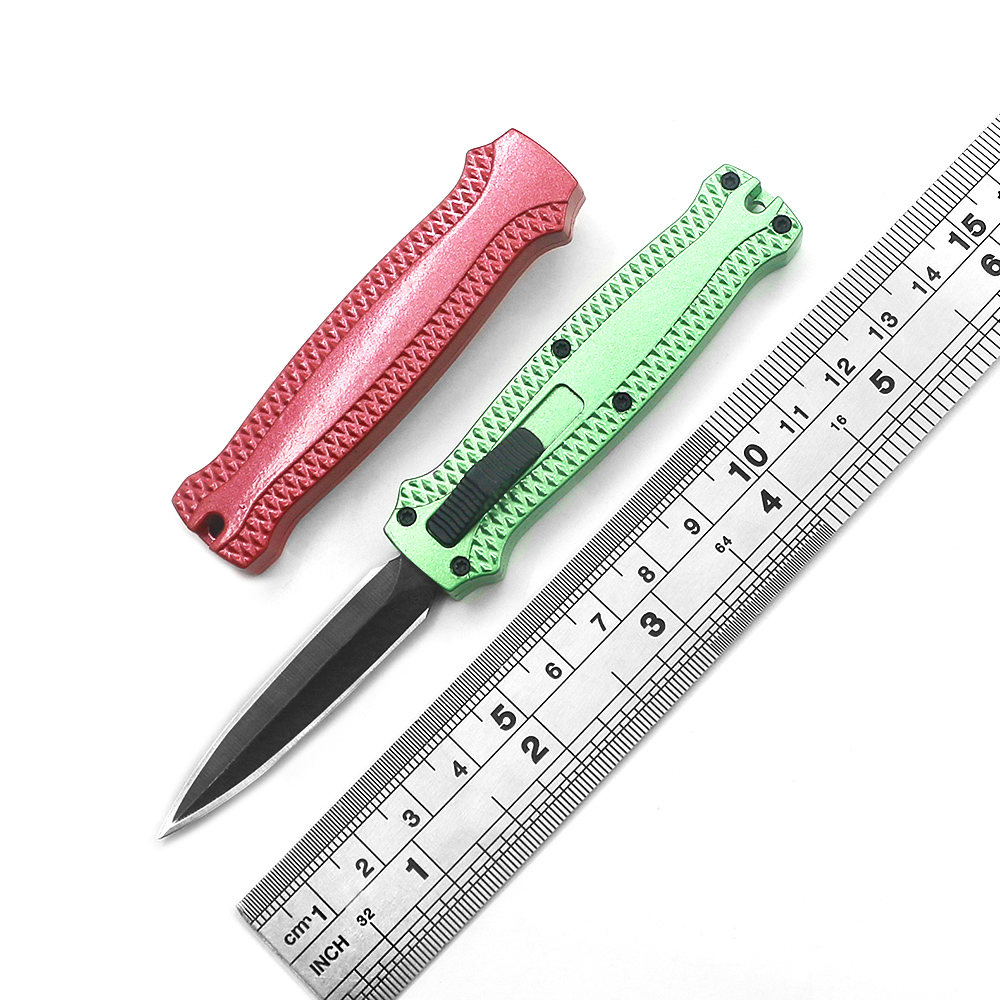 

wholesale 7 styles mini pocket tactical automatic knife outdoor EDC tool 440 blades key portable pendant decoration unboxing knife Christmas present