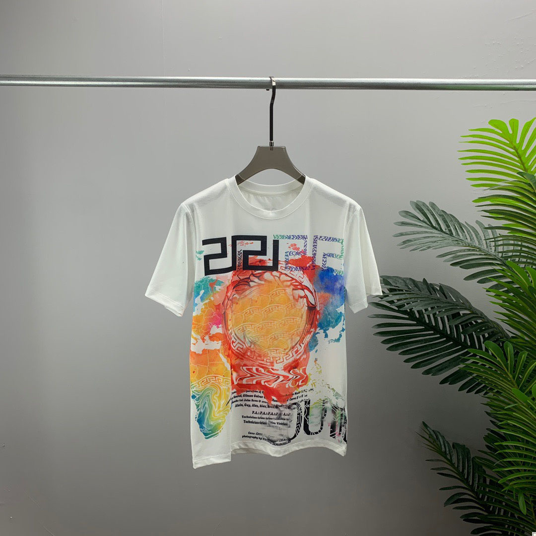 

2022ss spring and summer new shirt high grade cotton Sweatshirts printing short pants sleeve round neck panel T-Shirt Size: m-l-xl-xxl-xxxl Color: black white yx356, Customize