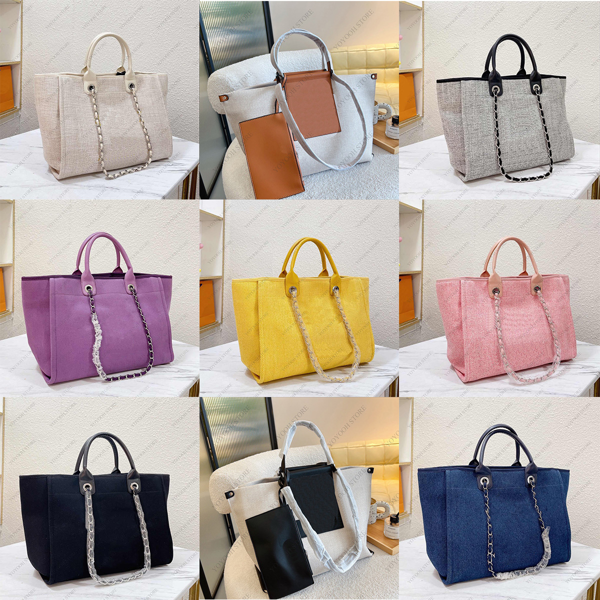 

Designer Shoulder Bags 5A Luxury handbags Women Shopping Bags Beach Travel Bag Large Capacity Letter Pattern Totes Top Lady Wallet Multiple Colors