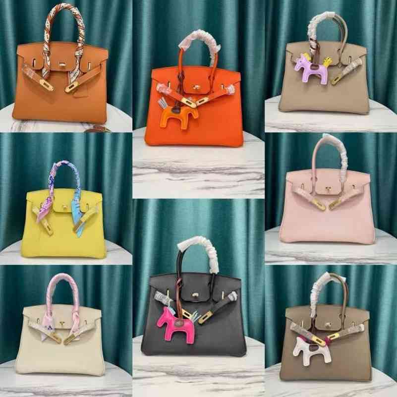 

Herms Designer Bags Birkins Bag 2022 new Togo leather Platinum Wedding bag classic 30cm Cow Leather Shoulder Messenger Handbag Have Logo, Black