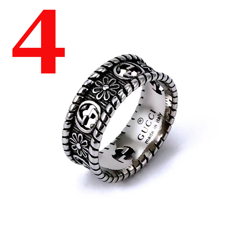 

DUPE designer stainless steel Band Rings fashion jewelry men's wedding promise ring women's gifts
