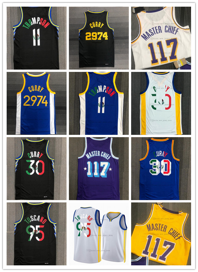 

2022 costom Mexico Limited Custom Printed Screen Diamond 75th anniversary Basketball Jerseys New City 95 Juan Toscano-Anderson 30 Stephen 2974 Curry Klay