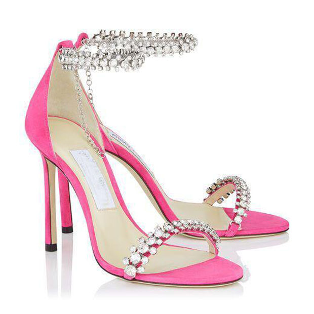 

22S Elegant Summer Sandal Dress Shoes Women's Shiloh Crystal Strappy High Heels Party Wedding Bridal Fashion Brands Lady Pumps Black Grey Yellow