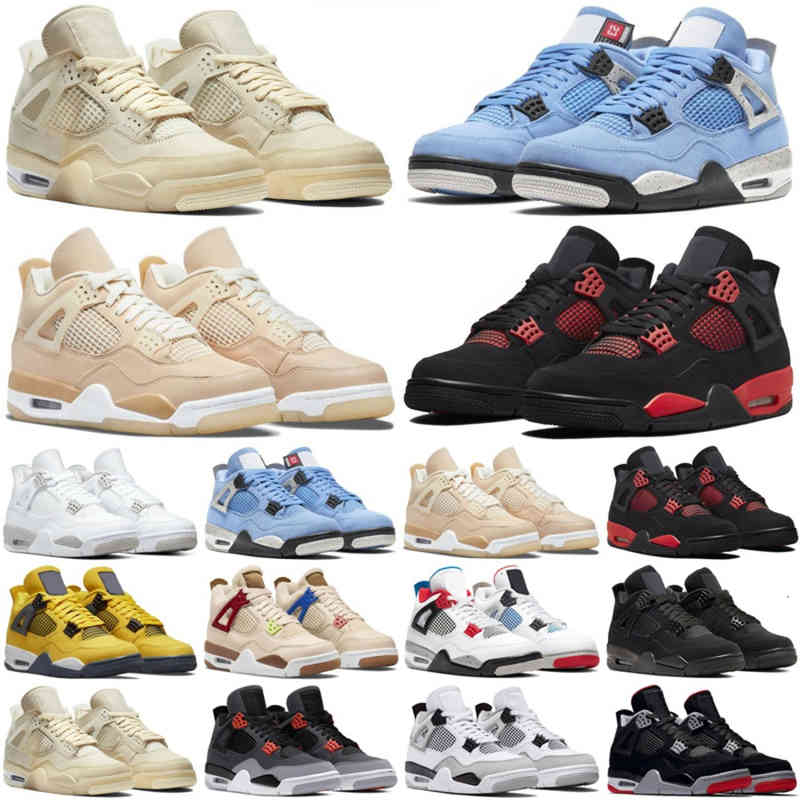 

Jordnas J4 4s Mens Basketball Shoes Jumpman Shimmer Lightning Sail Cactus Jack Red Thunder Sail University Blue Black Cat Infrared Trainers Chaussure de basket-ball, #8 white oreo