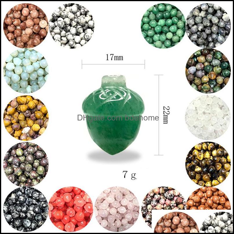 

Stone 17X17X22Mm Lovely Natural Rose Quartz Crystal Carved Mini Hazelnut Pine Cones Mineral Home Gemstone Decoration Diy Bdehome Dhoy7