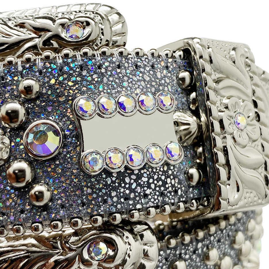 

Fashion Belts for Women Designer Mens Bb Simon rhinestone belt with bling rhinestones as gift, Multi