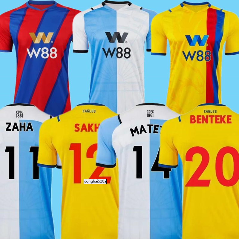 

21 22 soccer jerseys 2021 2022 home away EDOUARD ZAHA MILIVOJEVIC Tops J. AYEW SAKHO TOWNSEND MEYER SCHLUPP Men kids kits thailand football, Pl away