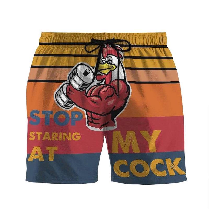 Shorts masculins Mode Men de bord Cock Imprimé maillot de bain Swim Beach Special Bier Festival Trawswistring ShortSmen's