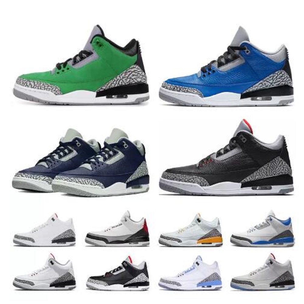 

3s basketball shoes men Tinker Oregon Ducks Fire Red Varsity Royal Midnight Navy White Black Cement sneaker trainer, # 26