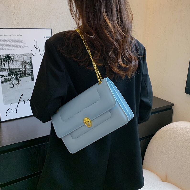 

Wholesale factory ladies leathers shoulder bags small fresh candy-colored fashion handbag gold studded buckle women underarm bag flip leather backpack, Fuchsia2-1688872