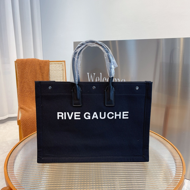 

Designer Handbags Rive Gauche Tote Bag Shopping Bag For women High Quality Fashion Linen Large Beach Bags Luxury Travel Bags, Box(not for sale)