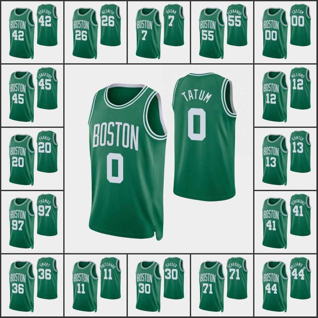 

Screen Print 75th Boston''Celtics''Men Jayson Tatum Jaylen Brown Payton Pritchard Brodric Thomas Diamond Custom Green Jersey