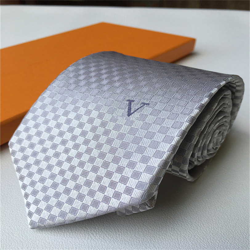 Luxury High Quality Designer Men's Letter 100% Tie Silk Necktie black blue Aldult Jacquard Party Wedding Business Woven Fashion Design Hawaii N