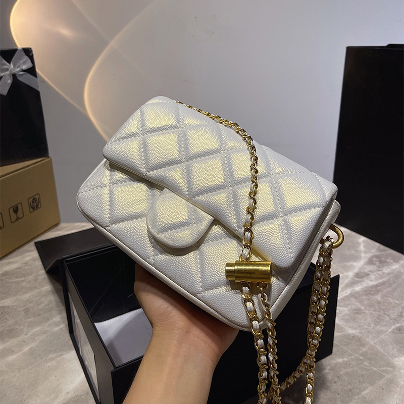Ladies Luxury Bags Quilted Leather Premium Brand Designer Bags Gold Hardware Flap Shoulder Bag Channel High-Quality Handbags Stylish Evening Wall